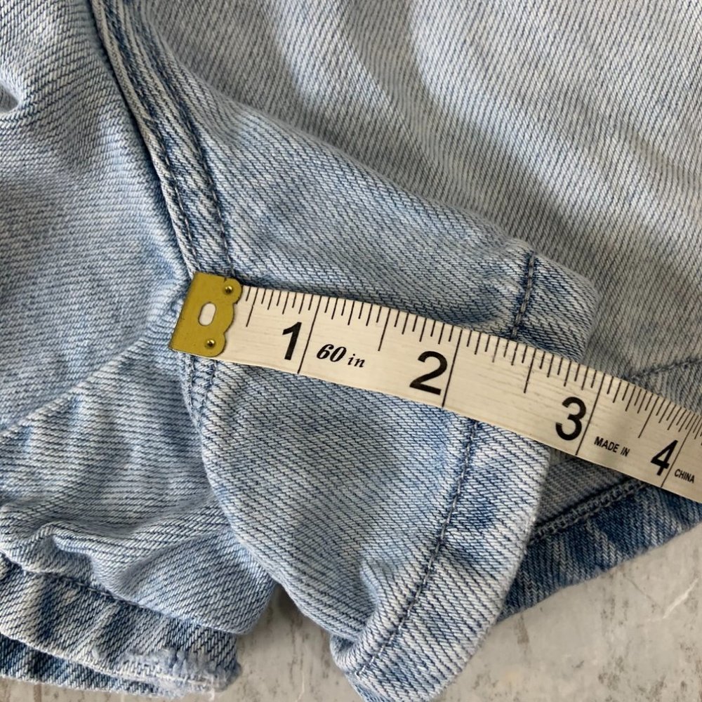 American Eagle Mom Jean Shorts 0 Button Fly - Picture 6 of 7